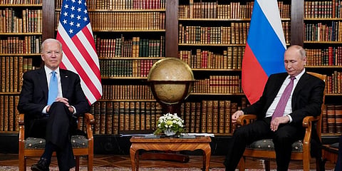 FILE - President Joe Biden meets with Russian President Vladimir Putin, June 16, 2021, in Geneva, Switzerland. (Photo | AP)