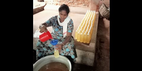 Kudumbashree micro-entrepreuners working together to make value-added products.