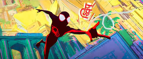 A still from Spider-Man: Across the Spider-Verse (Part One). (Photo | YouTube screengrab)