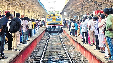 Passengers wait for suburban trains at Central Station in Chennai | Express