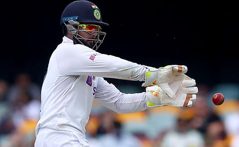 Rishabh Pant fields the ball on day four of the fourth cricket Test match between Australia and India. (File photo| AFP)
