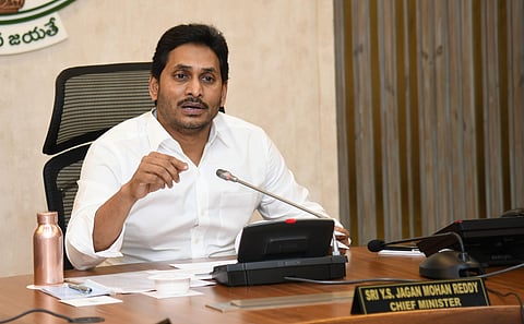 Andhra Pradesh CM YS Jagan Mohan Reddy held meeting with his cabinet ministers at Secretariat in Velagapudi on Tuesday. (Photo | EPS)