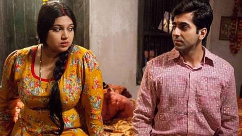 Bhumi Pednekar and Ayushmann Khurrana in a stll from 'Dum Laga Ke Haisha' (Photo | YouTube Screengrab)