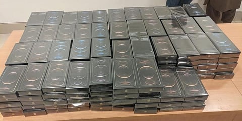 206 latest model i-phones were seized by Airport customs. (Photo | Special arrangement)