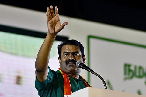 Naam Tamilar Katchi (NTK) party chief coordinator Senthamizhan Seeman. (Photo | Debadatta Mallick, EPS)