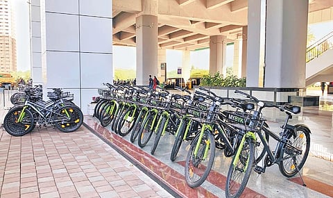 The bicycle stand at the Vyttila metro station | Albin Mathew