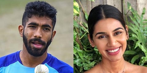 Jasprit Bumrah and Sanjana Ganesan