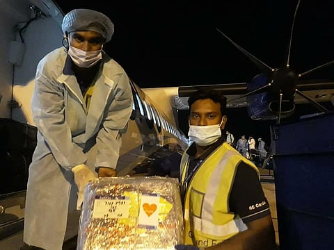 Outbound cargo service started in Hubballi Airport. (Photo | Express)