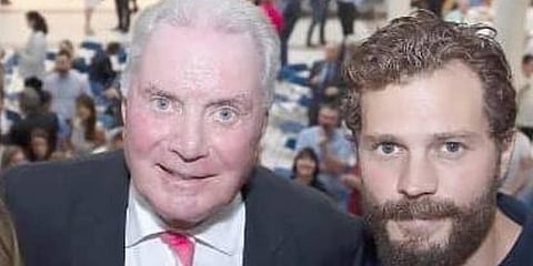 Jamie Dornan (R) with father Jim Dornan (Photo| Instagram/ @n.i.panc)