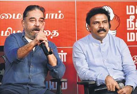 Kamal Haasan and Santhosh Babu (Photo | R Satish Babu)