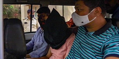 Maharashtra Anti-Terrorism Squad arrest two persons for their alleged involvement in Mansukh Hiran murder case, in Thane, Sunday. (File Photo | PTI)
