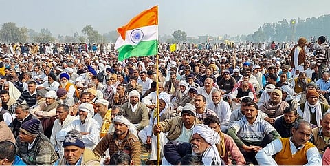 Farmers protesting against the new farm laws. (Representational Photo | PTI)