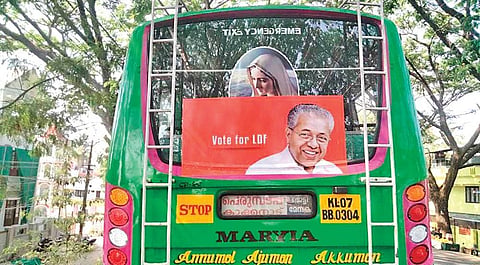 LDF’s advertisement campaign that adorns a private bus