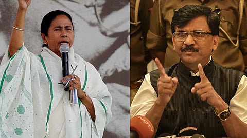 West Bengal Chief Minister Mamata Banerjee and Shiv Sena MP Sanjay Raut