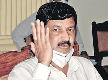 Resigned Water Resources Minister Ramesh Jarkiholi