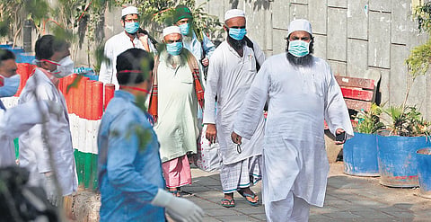 Attendees of Markaz Nizamuddin in New Delhi. (File Photo | Anil Shakya, EPS)