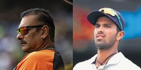 Indian coach Ravi Shastri (L) and Washington Sundar (File photo| AP and PTI)