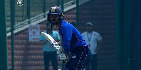 Uttar Pradesh rode on keeper-batsman Upendra Yadav's stroke-filled innings. (Photo | BCCI Domestic Twitter)
