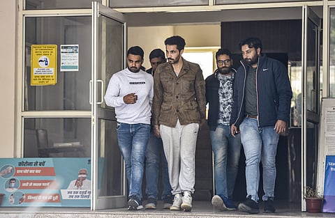 Actor Deep Sidhu accused in the violence on Republic Day during a farmers' tractor rally arrested by Delhi Police special cell in New Delhi. (File Photo | PTI)