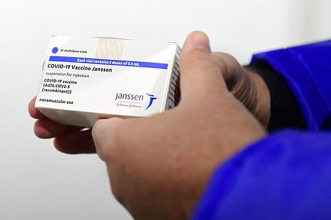 Johnson & Johnson vaccines are shown by pharmacist in Budapest (Photo | AP)
