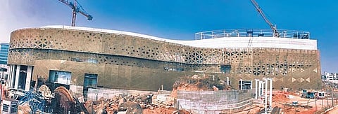 The under-construction new US Consulate General building in Nanakramguda.