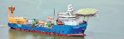Indian Navy’s Deep Submergence Rescue Vessel leaves for Indonesia. (Photo | PTI)