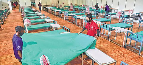Some beds at Covid Care Centres which are being set up wilsl have oxygen beds