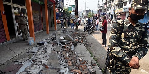 A massive earthquake of 6.4 magnitude hit Assam on Wednesday morning, causing widespread damage in the Northeast state. (Photo | PTI)