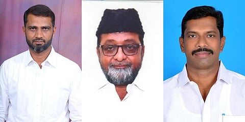Vakeel Ahmed, (Left) Nari Mohammed Nayeem and (centre) G Senthil Kumar (R),