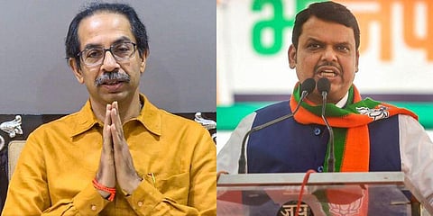 (L) Maharashtra CM Uddhav Thackeray and (R) and predecessor Devendra Fadnavis (Photos | PTI)