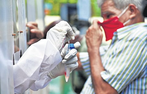 With the surge in cases, the overall tally of Nellore went past the 64,000-mark, while the cumulative count of Srikakulam breached the 47,000-mark.