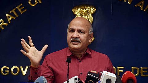 Deputy CM Manish Sisodia addresses a press conference in New Delhi. (File Photo | Parveen Negi, EPS)