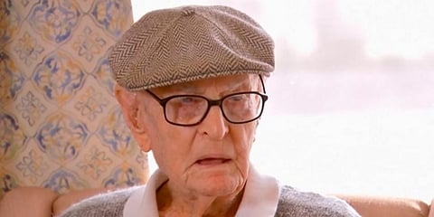 In this image made from video, Australia's Dexter Kruger speaks during an interview at a nursing home in the rural Queensland state town of Roma, Australia. (Photo | AP)