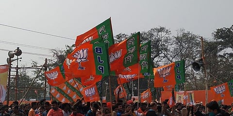 BJP Flags (Representational Photo | EPS)