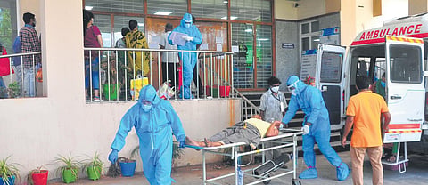 As the 25 beds earmarked for fungus cases were full, new cases were accommodated in vacant beds. (Photo | Express)