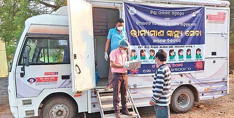 The Flu Clinic on Wheels which was launched in Sambalpur on Wednesday. (Photo | EPS)