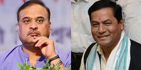 Senior BJP leaders Himanta Biswa Sarma and Sarbananda Sonowal (Photo | PTI)