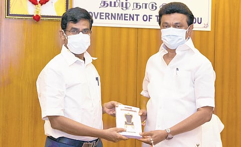 IAS officer V Irai Anbu who assumed charge as the new Chief Secretary, on Friday paid a courtesy call on Chief Minister MK Stalin at the secretariat