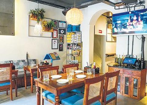 Two of the 25 Cafe Delhi Heights outlets at Khan Market (which is the first outlet) and Aerocity