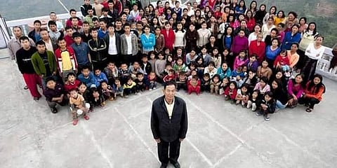 Ziona Chana of Mizoram, who headed the world’s largest family with 39 wives and 94 children (Photo | Special Arrangement)