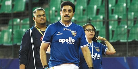 Chennaiyin FC co-owner and Bollywood actor Abhishek Bachchan (Photo | EPS)