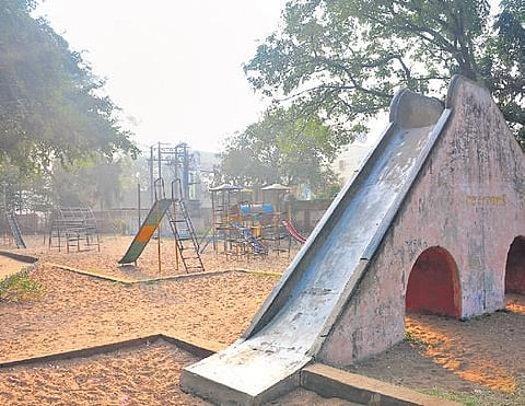 Gandhi Park in Guntur. (Photo | Express)