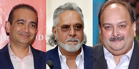 Economic offenders such as Nirav Modi, Vijay Mallya,and Mehul Choksi caused huge loss to the public exchequer and banks. (File | AP, PTI)