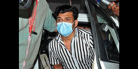 Arjun Ayanki, accused in Karipur gold smuggling case produced at Ernakulam Additional Chief Judicial Magistrate Court on Tuesday. (Photo | A Sanesh, EPS)