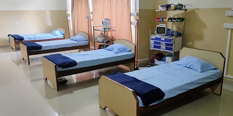GVK EMRI has opened a free Covid-19 hospital with 50 beds at Kompally. (Photo | EPS)