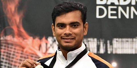 Para-badminton player Manoj Sarkar (Photo | Manoj Sarkar Twitter)