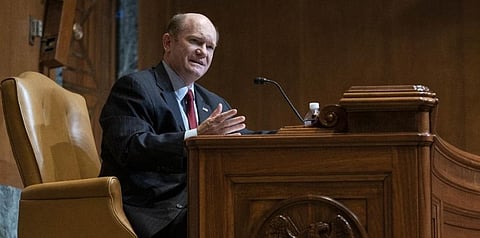 Senator Chris Coons in a hearing on Capitol Hill, Washington DC, on June 23, 2021. (File photo | AFP)
