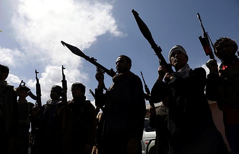 Afghan militiamen join Afghan defense and security forces during a gathering in Kabul, Afghanistan, Wednesday, June 23, 2021. (File Photo | AP)