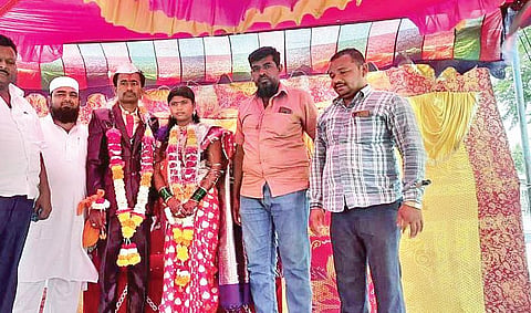 The wedding ceremony of Pooja Vadigeri and Shankar K