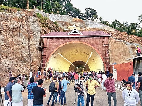 The Kuthiran tunnel when it was opened on Saturday